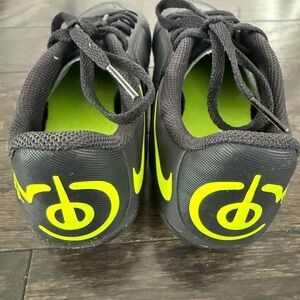 Nike Kids Black and Neon Yellow soccer cleats